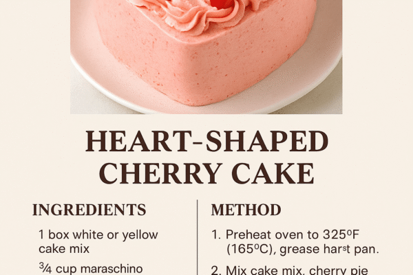 Heart Shaped Cherry Cake
