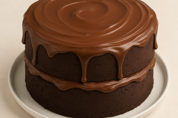 Chocolate mud cake with Nutella ganache